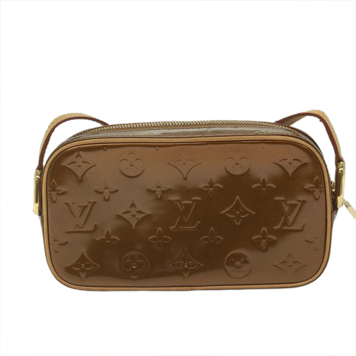 LOUIS VUITTON Monogram Vernis Christy MM Shoulder Bag Bronze M91109 ep2595