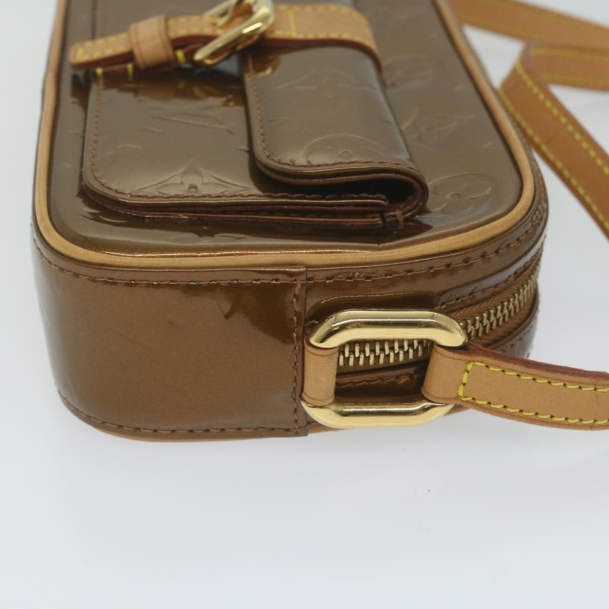 LOUIS VUITTON Monogram Vernis Christy MM Shoulder Bag Bronze M91109 ep2595