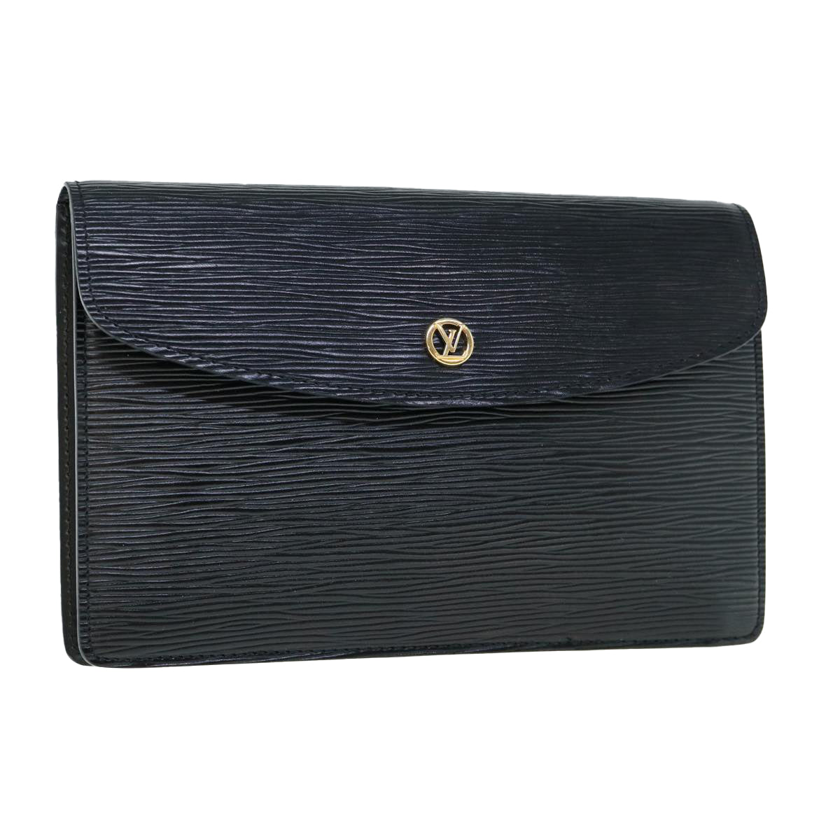 LOUIS VUITTON Epi Montaigne 23 Clutch Bag Black M52662 LV ep2596