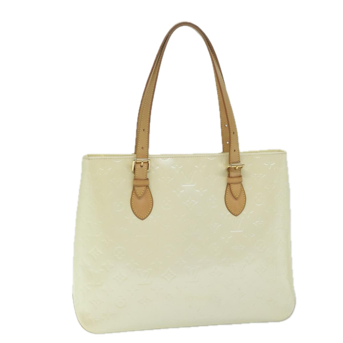 LOUIS VUITTON Monogram Vernis Brenwood Hand Bag Perle M91512 LV ep2614