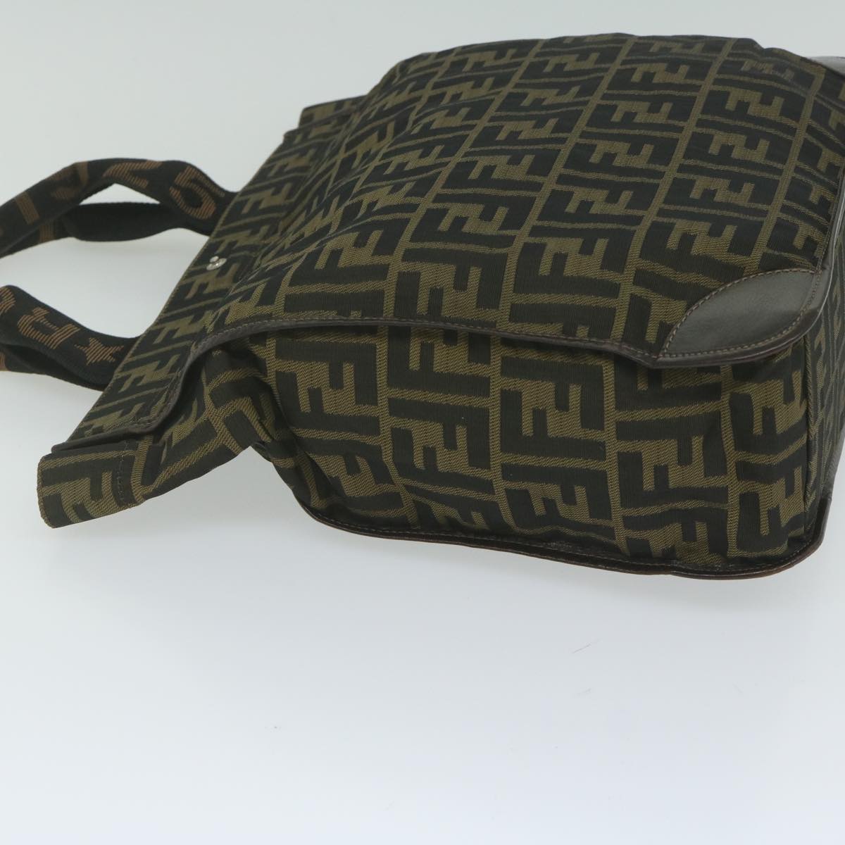 Luxury FendiZucca Canvas Hand Bag Black Brownep2618