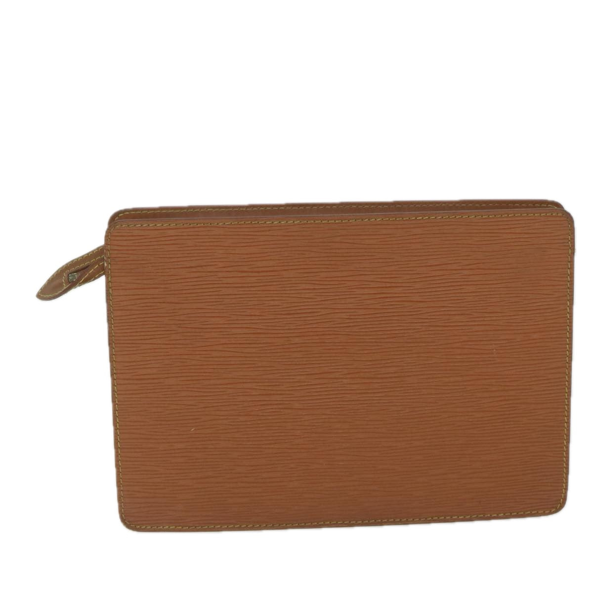 LOUIS VUITTON Epi Pochette Homme Clutch Bag Brown Zipang gold M52528 ep2642
