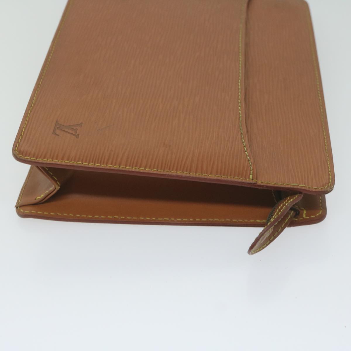 LOUIS VUITTON Epi Pochette Homme Clutch Bag Brown Zipang gold M52528 ep2642