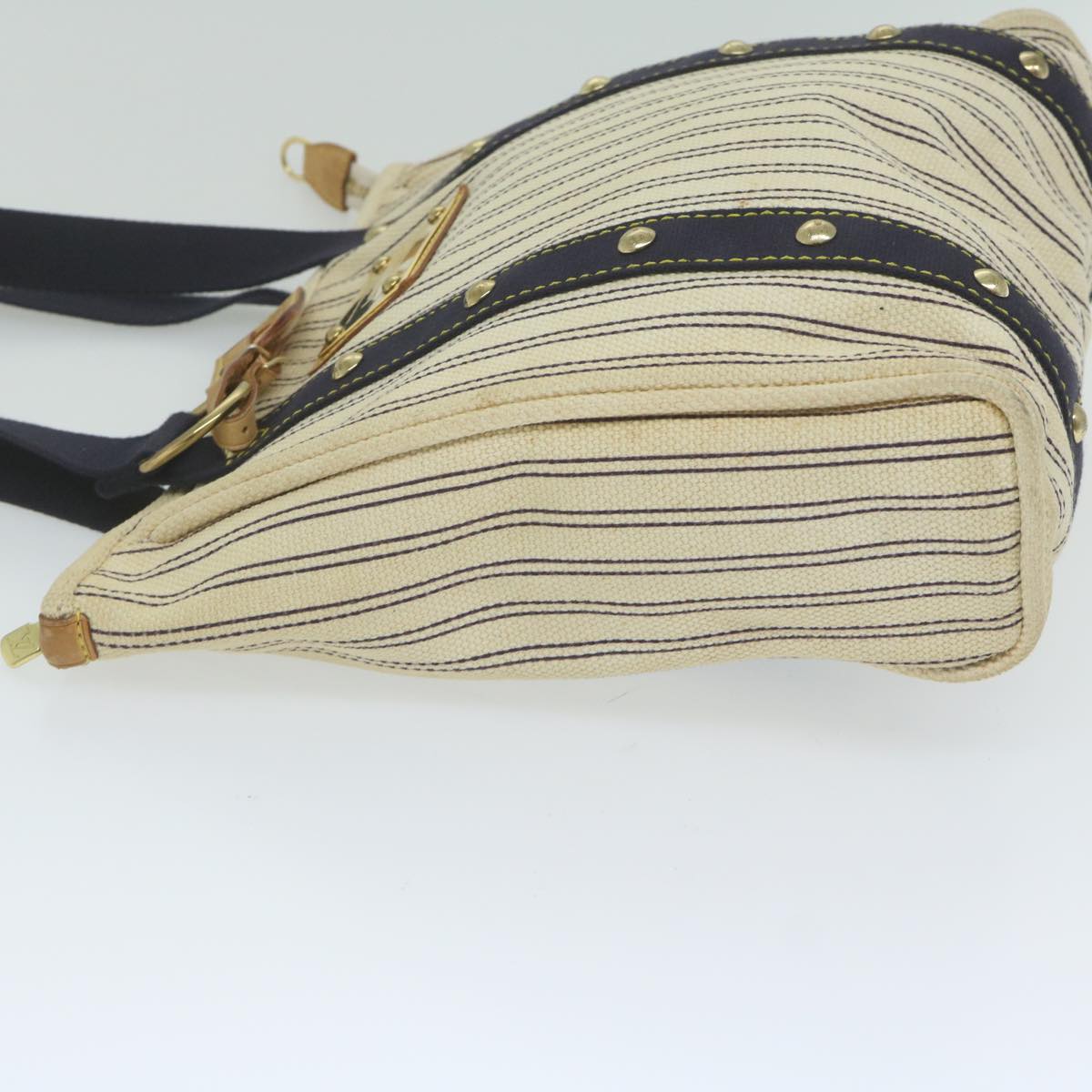 LOUIS VUITTON Antigua Cabas MM Tote Bag Beige Navy M40312 LV ep2678