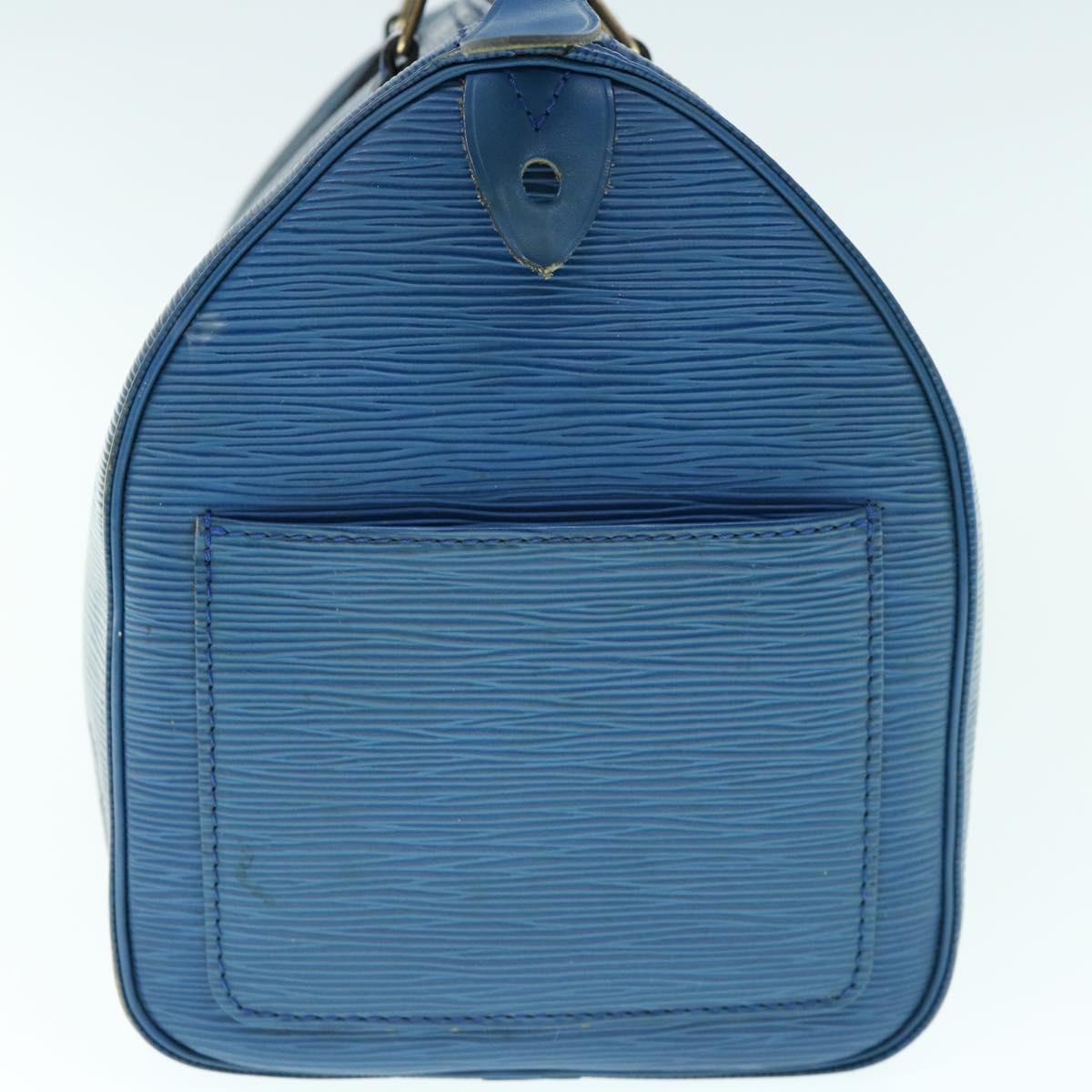 LOUIS VUITTON Epi Speedy 30 Hand Bag Toledo Blue M43005 LV ep2684