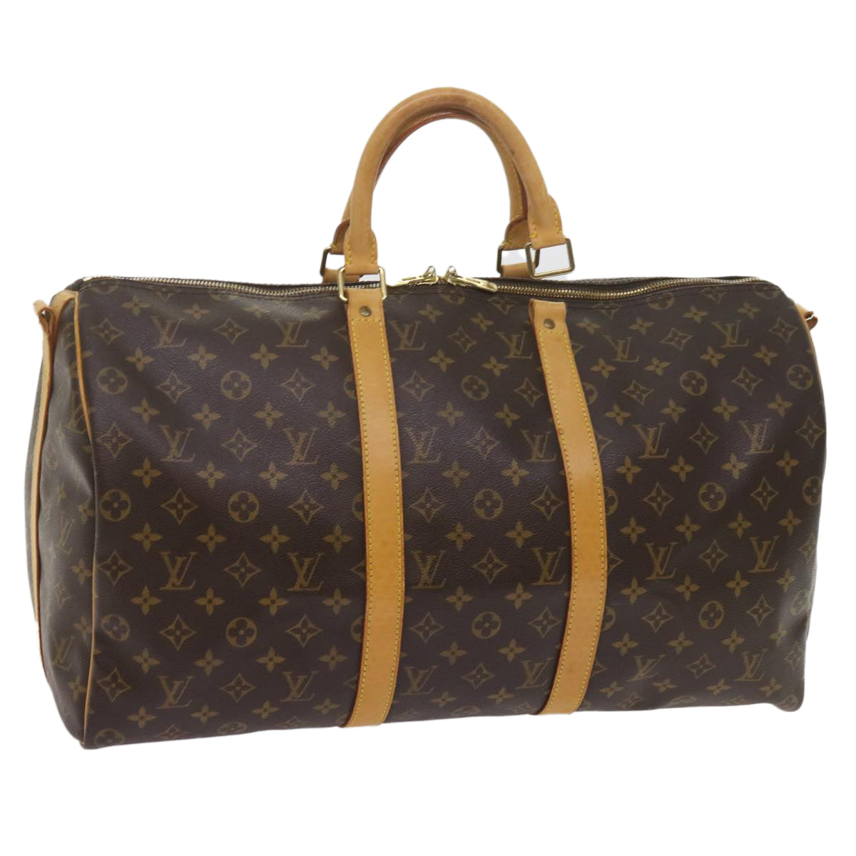 LOUIS VUITTON Monogram Keepall Bandouliere 50 Boston Bag M41416 LV ep2759
