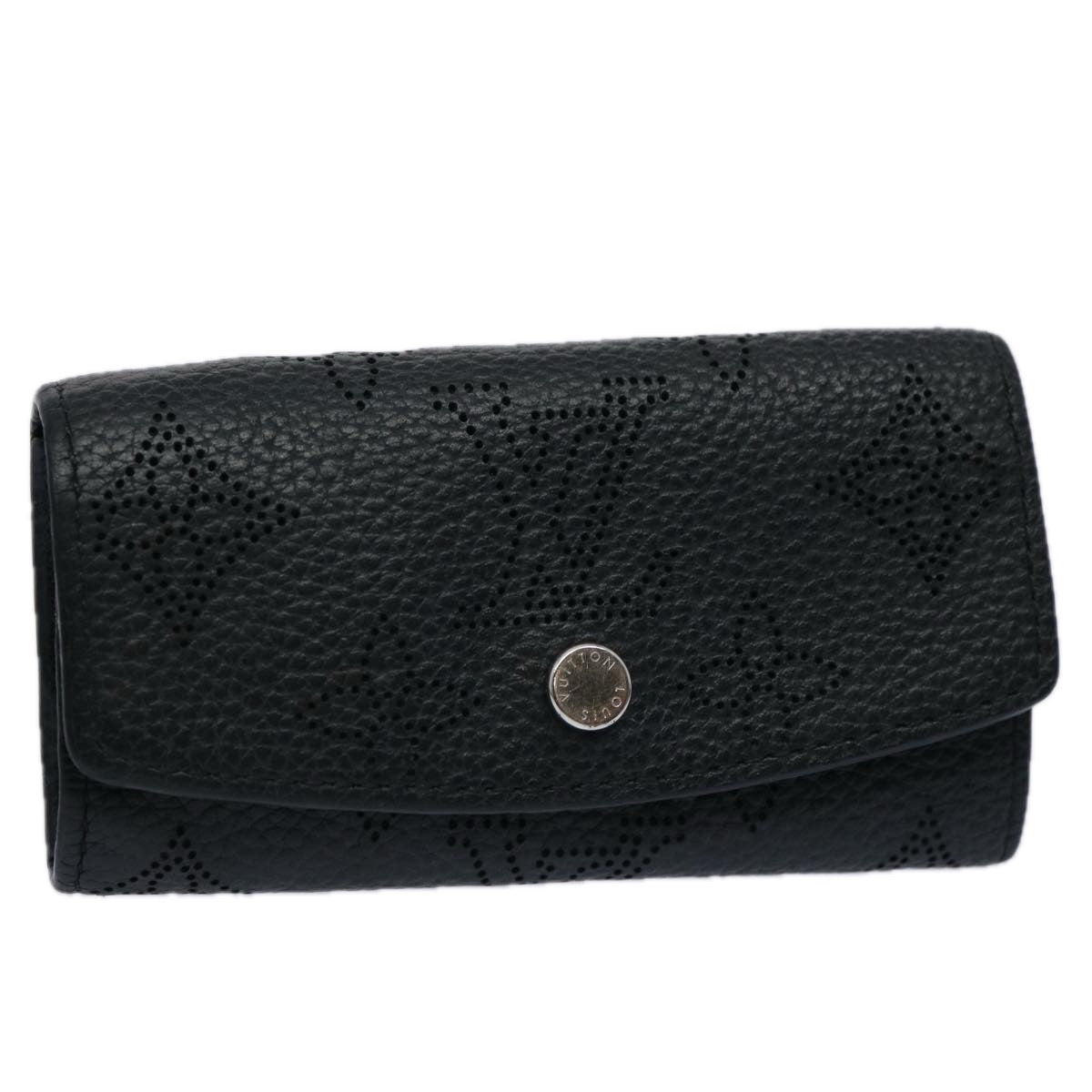 LOUIS VUITTON Monogram Mahina Multi Cles 4 Key Case Black M64054 LV ep2771