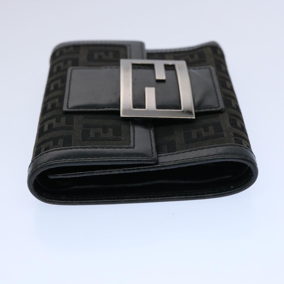 Luxury FendiZucchino Canvas Wallet Blackep2773