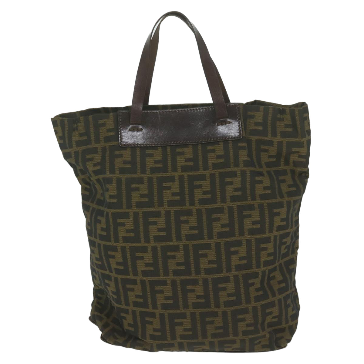 Luxury FendiZucca Canvas Tote Bag Black Brownep2809