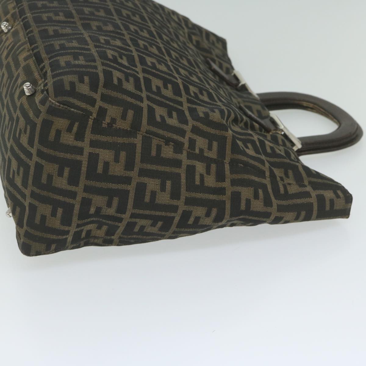 Luxury FendiZucca Canvas Hand Bag Black Brownep2812