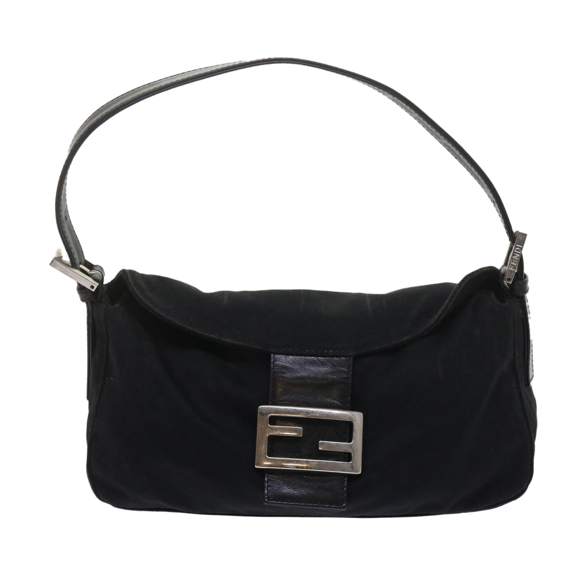 Luxury FendiMamma Baguette Shoulder Bag Nylon Black 2348 26725 018ep2835