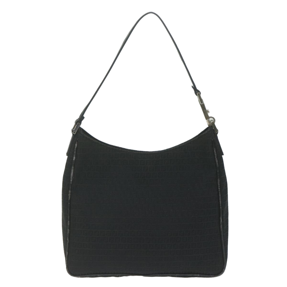 Luxury FendiZucchino Canvas Shoulder Bag Blackep2840