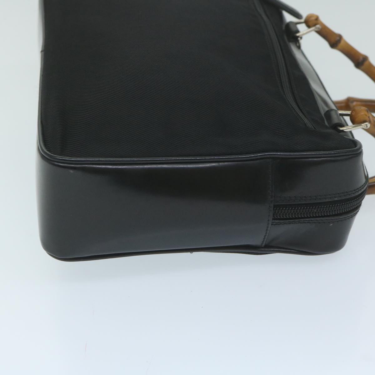GUCCI Bamboo Hand Bag Nylon Black 000 0538  ep2884