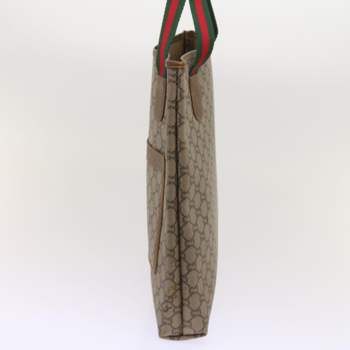 GUCCI GG Plus Supreme Web Sherry Line Tote Bag Beige Red Green  ep2938