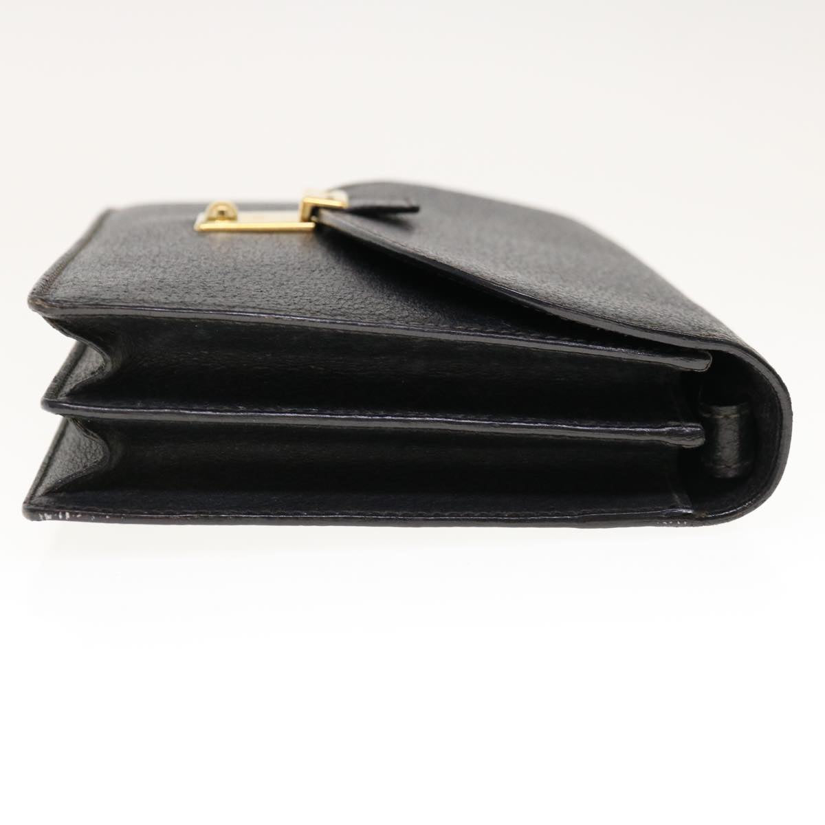 GUCCI Clutch Bag Leather Black  ep2949