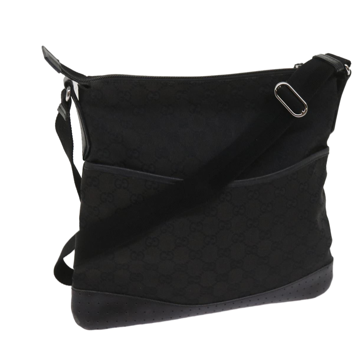 GUCCI GG Canvas Shoulder Bag Black 145857  ep2976