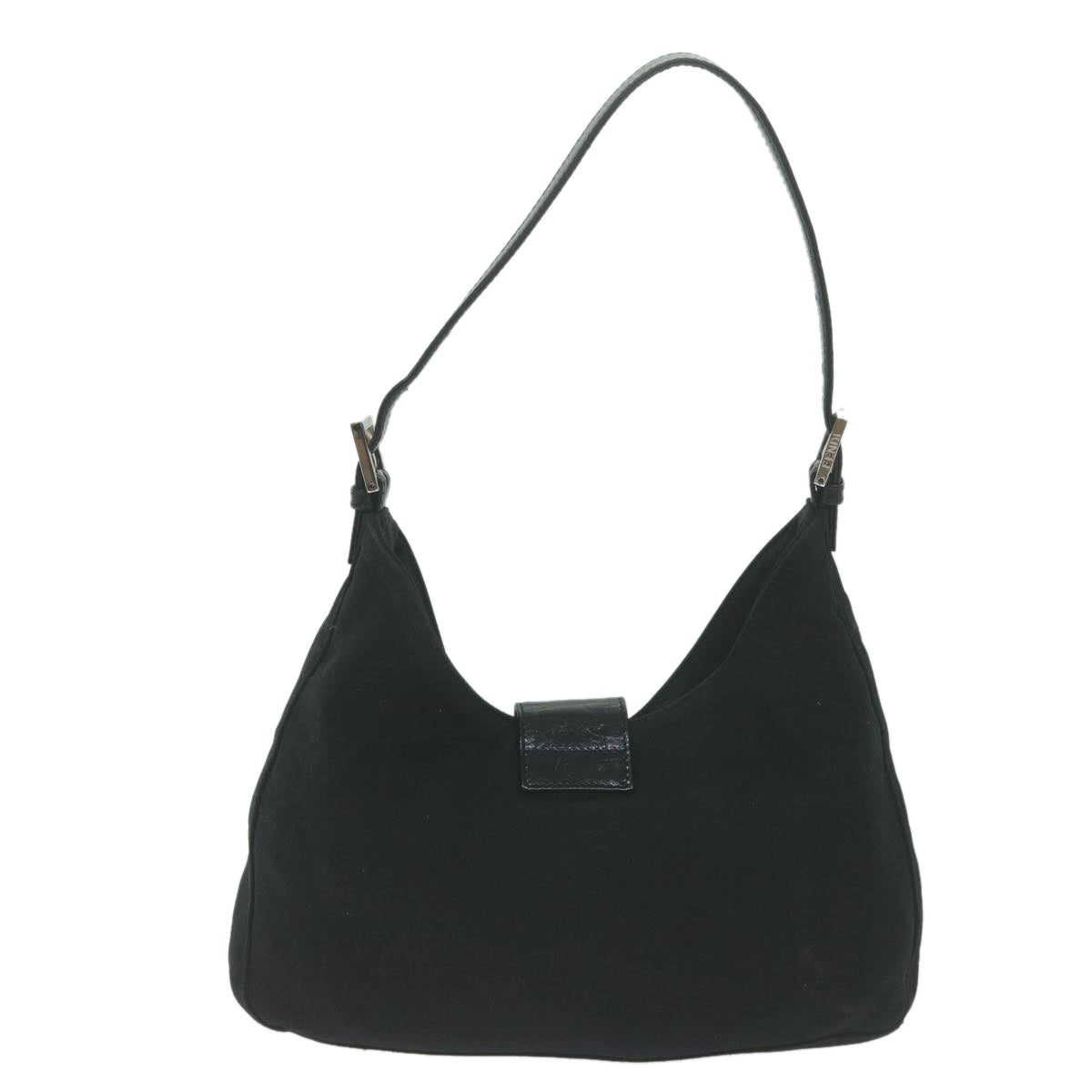 Luxury FendiMamma Baguette Shoulder Bag Nylon Blackep3008