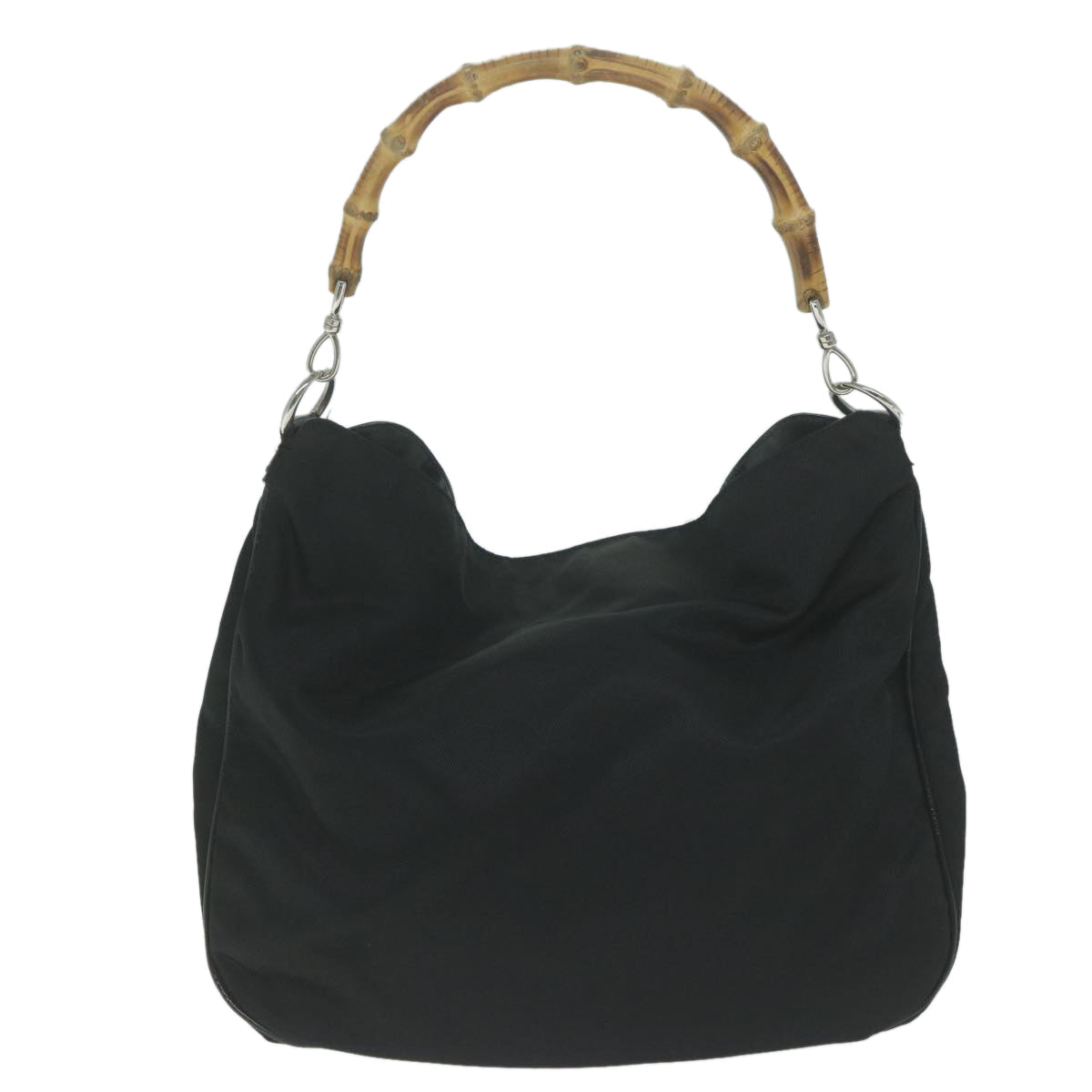 GUCCI Bamboo Shoulder Bag Nylon 2way Black 001 2113 1577  ep3037