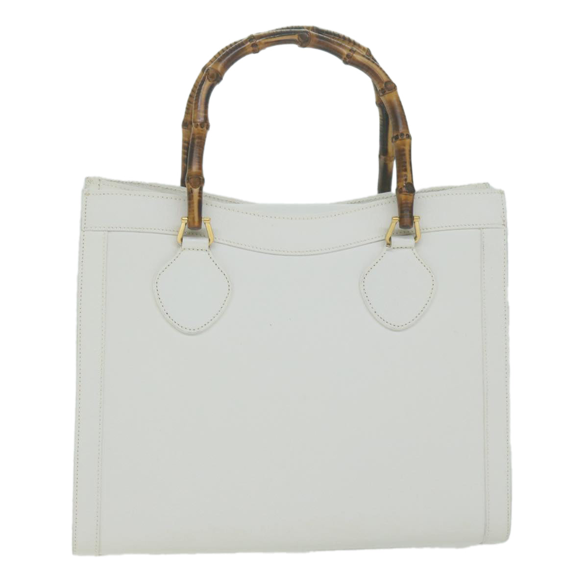 GUCCI Bamboo Hand Bag Leather White 002 0260 2615  ep3064