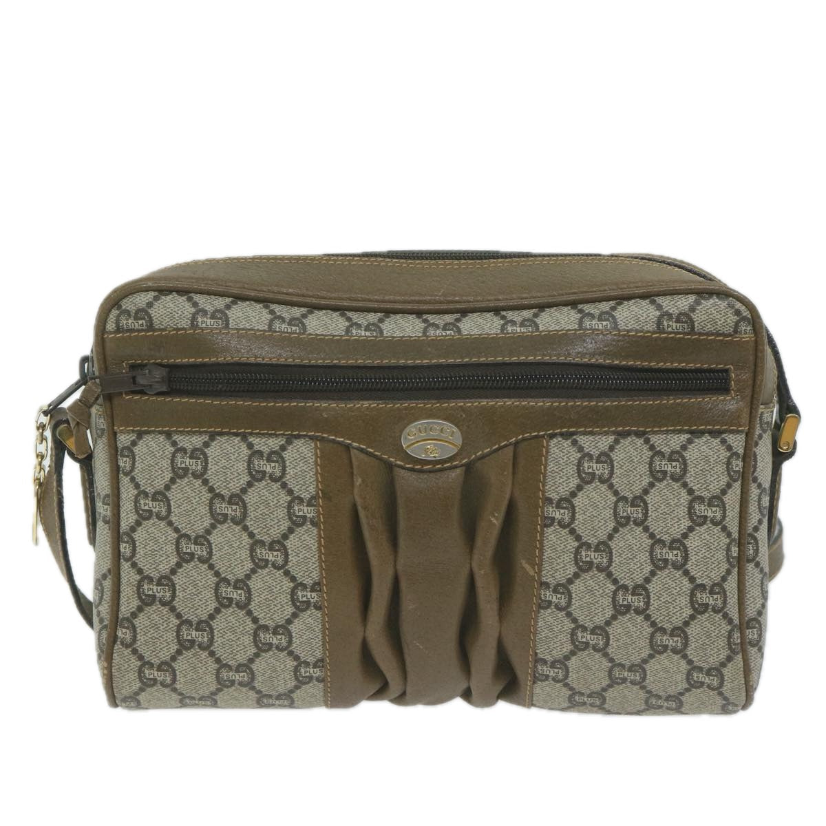 GUCCI GG Plus Supreme Shoulder Bag PVC Beige  ep3065