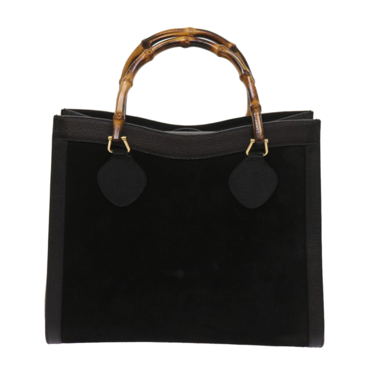GUCCI Bamboo Hand Bag Suede Black 002 1186 0260  ep3069