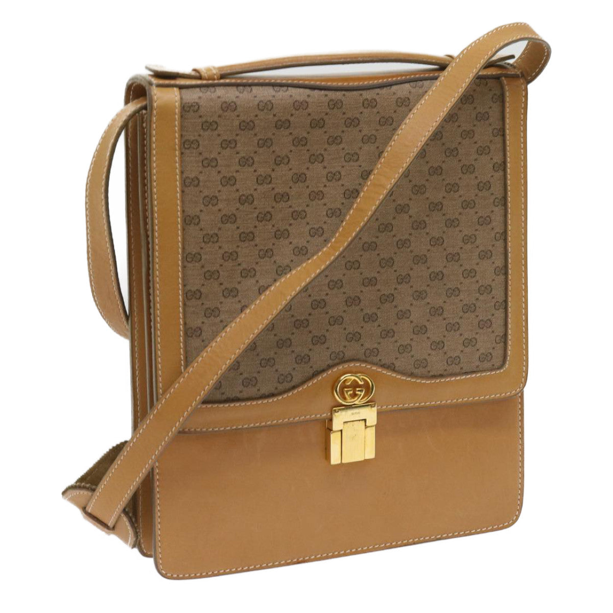 GUCCI Micro GG Supreme Shoulder Bag PVC Beige  ep3135