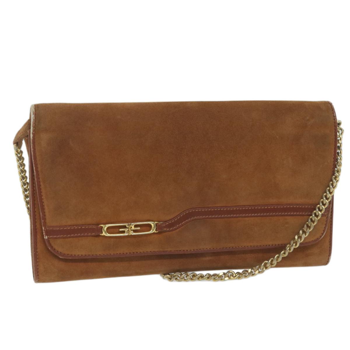 GUCCI Clutch Bag Suede Brown  ep3145