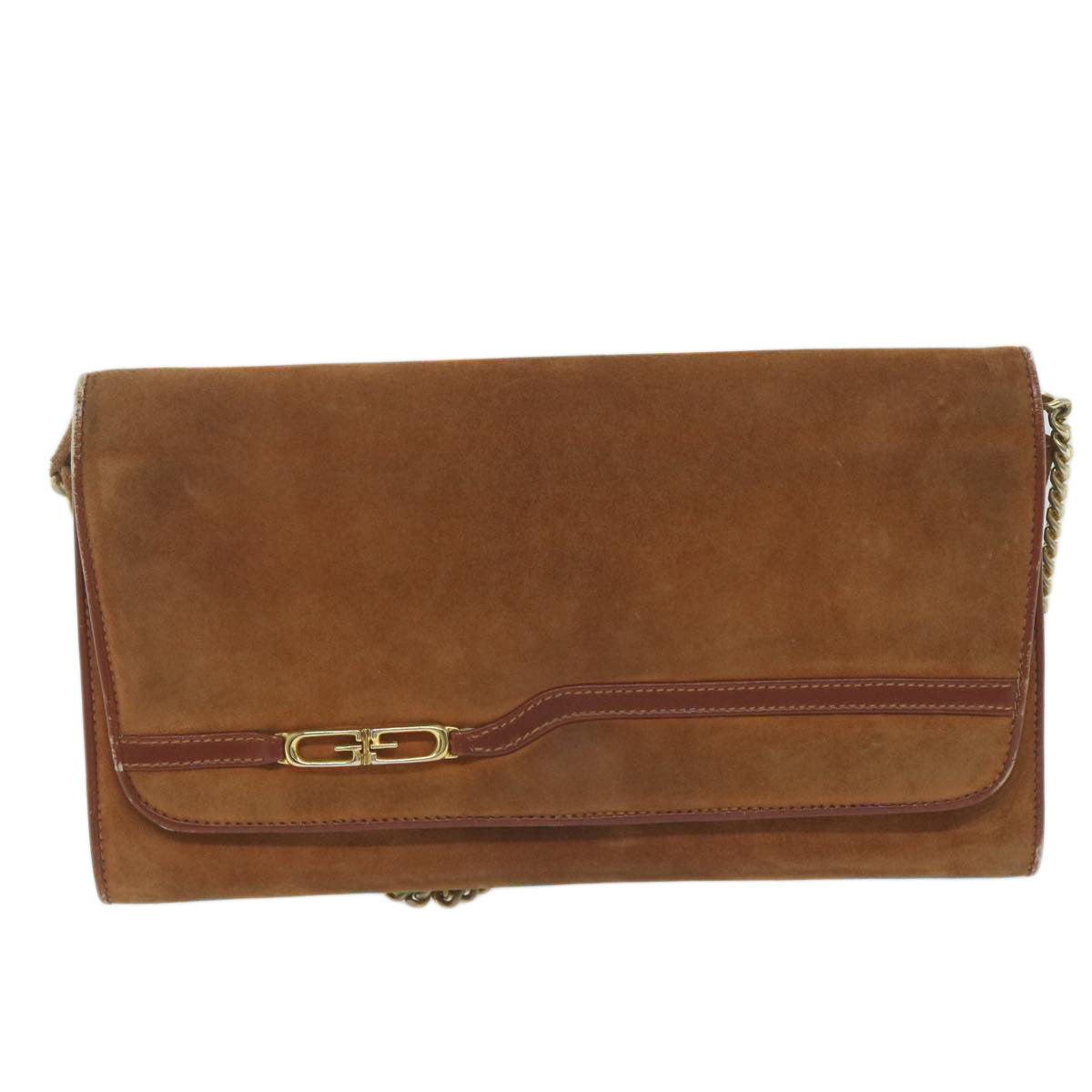 GUCCI Clutch Bag Suede Brown  ep3145