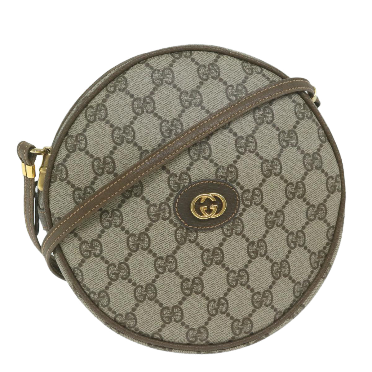 GUCCI GG Supreme Shoulder Bag PVC Leather Beige 007 22 5575  ep3156