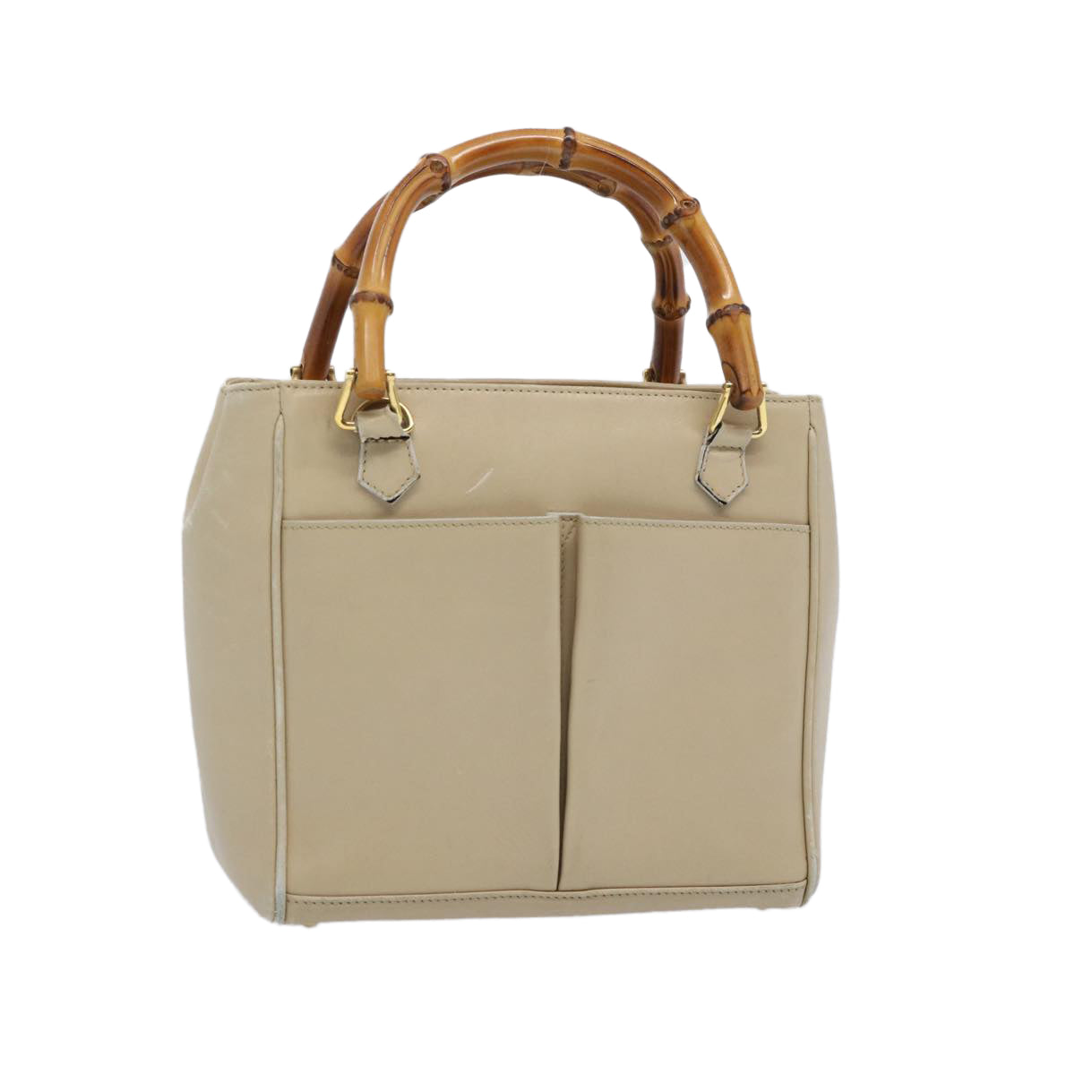 GUCCI Bamboo Hand Bag Leather Beige 000 1364 0315  ep3165