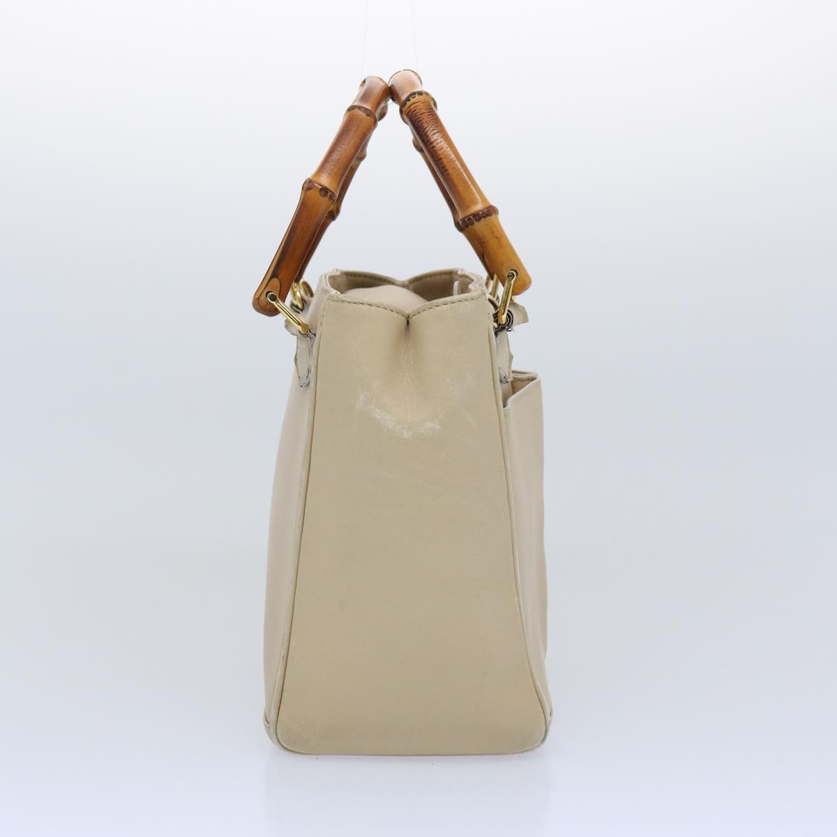 GUCCI Bamboo Hand Bag Leather Beige 000 1364 0315  ep3165