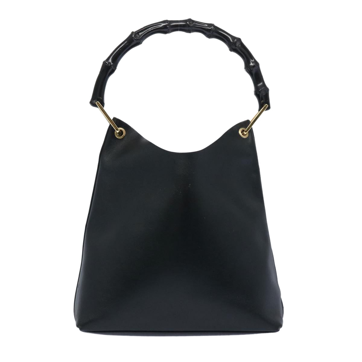 GUCCI Bamboo Shoulder Bag Leather Black 001 2113 1577  ep3182