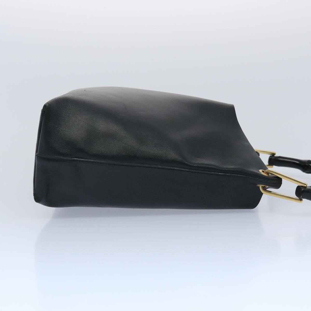 GUCCI Bamboo Shoulder Bag Leather Black 001 2113 1577  ep3182