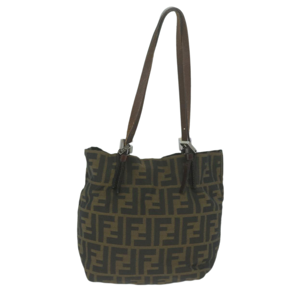Luxury FendiZucca Canvas Hand Bag Black Brownep3201