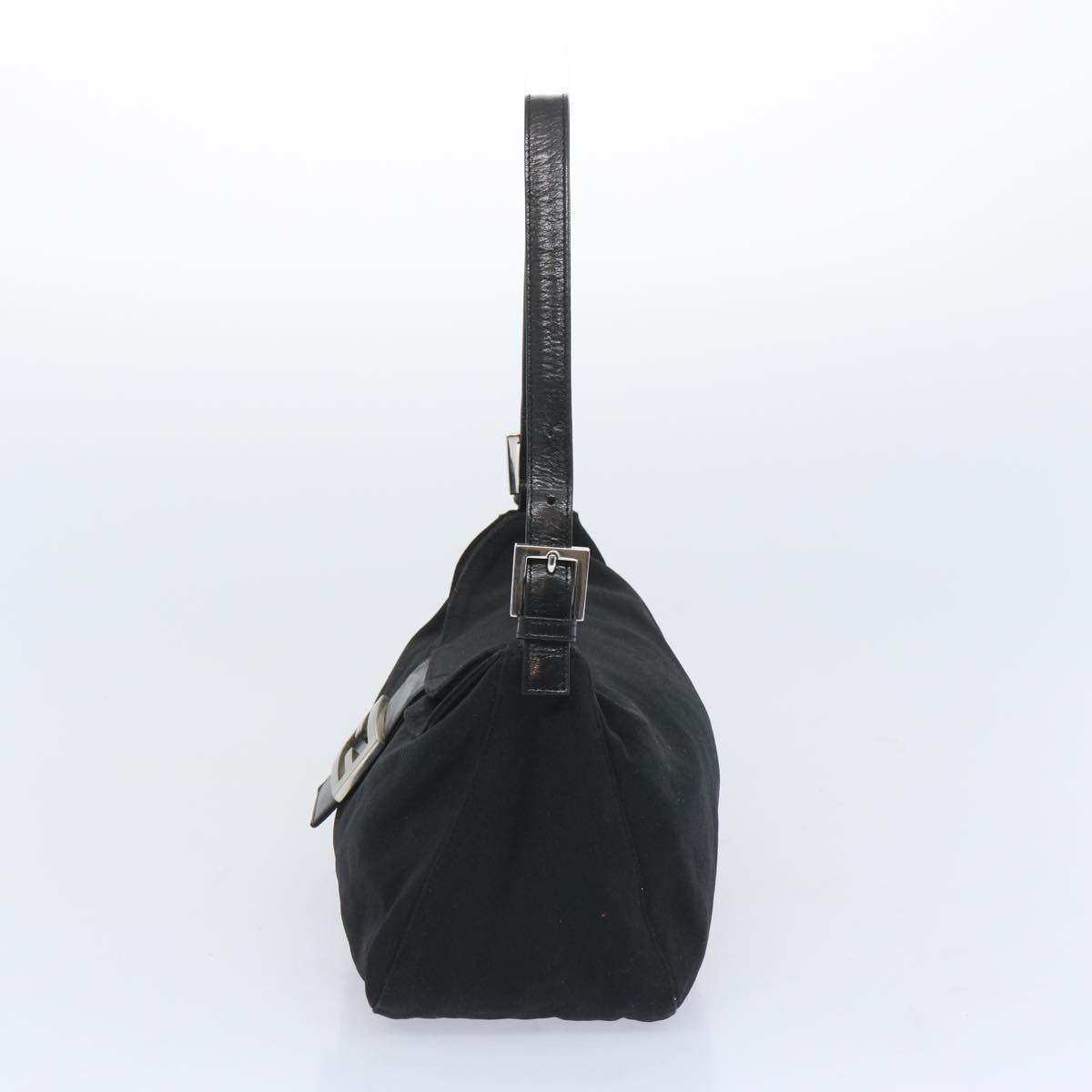 Luxury FendiMamma Baguette Shoulder Bag Nylon Blackep3241