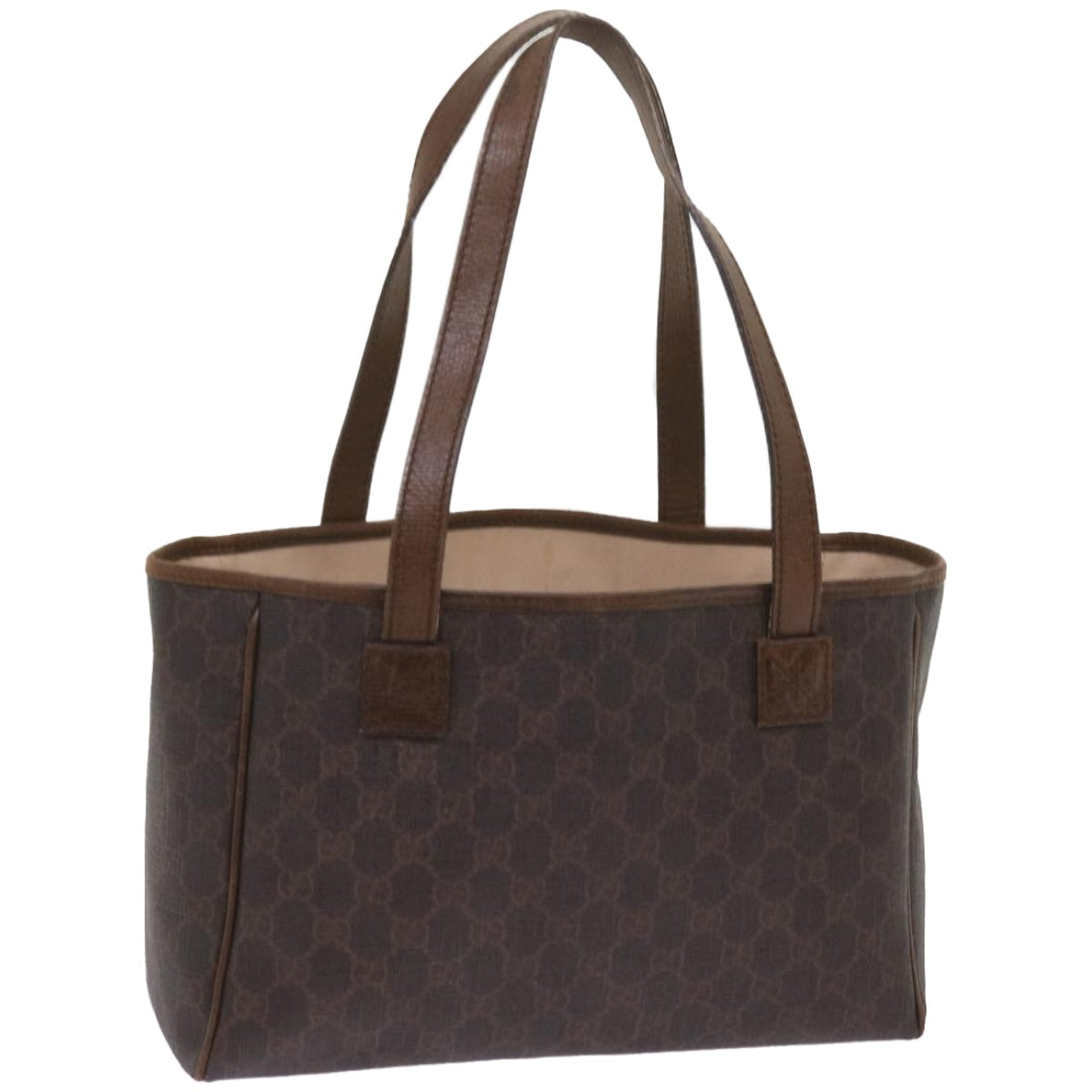 GUCCI GG Supreme Tote Bag PVC Leather Brown 264221  ep3283