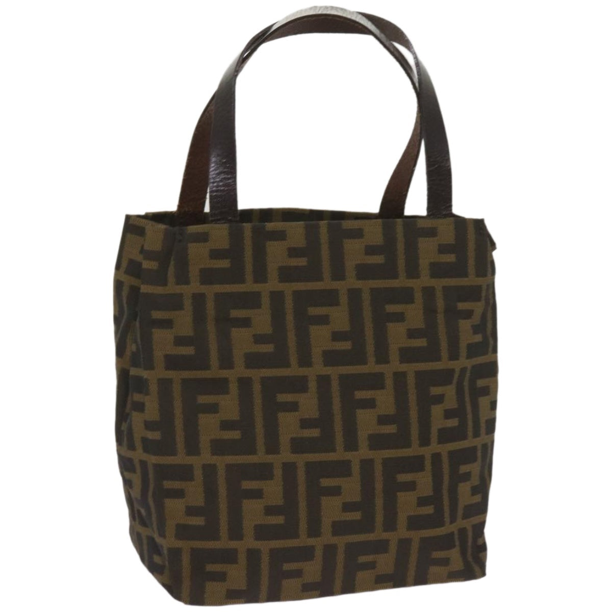 Luxury FendiZucca Canvas Hand Bag Black Brownep3284