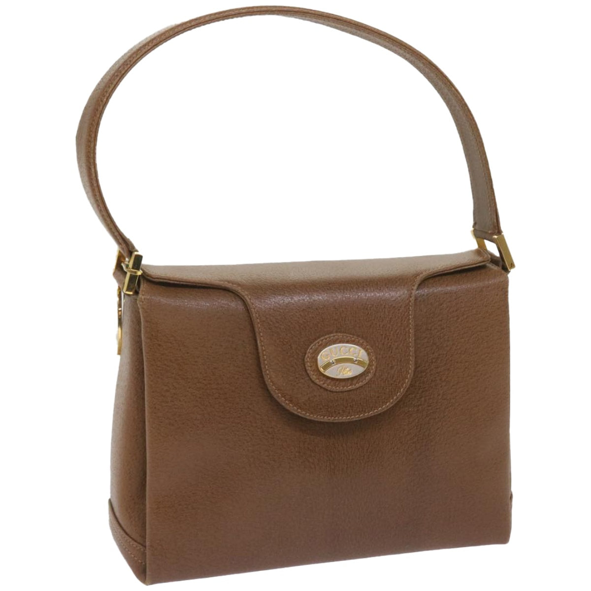 GUCCI Hand Bag Leather Brown  ep3291