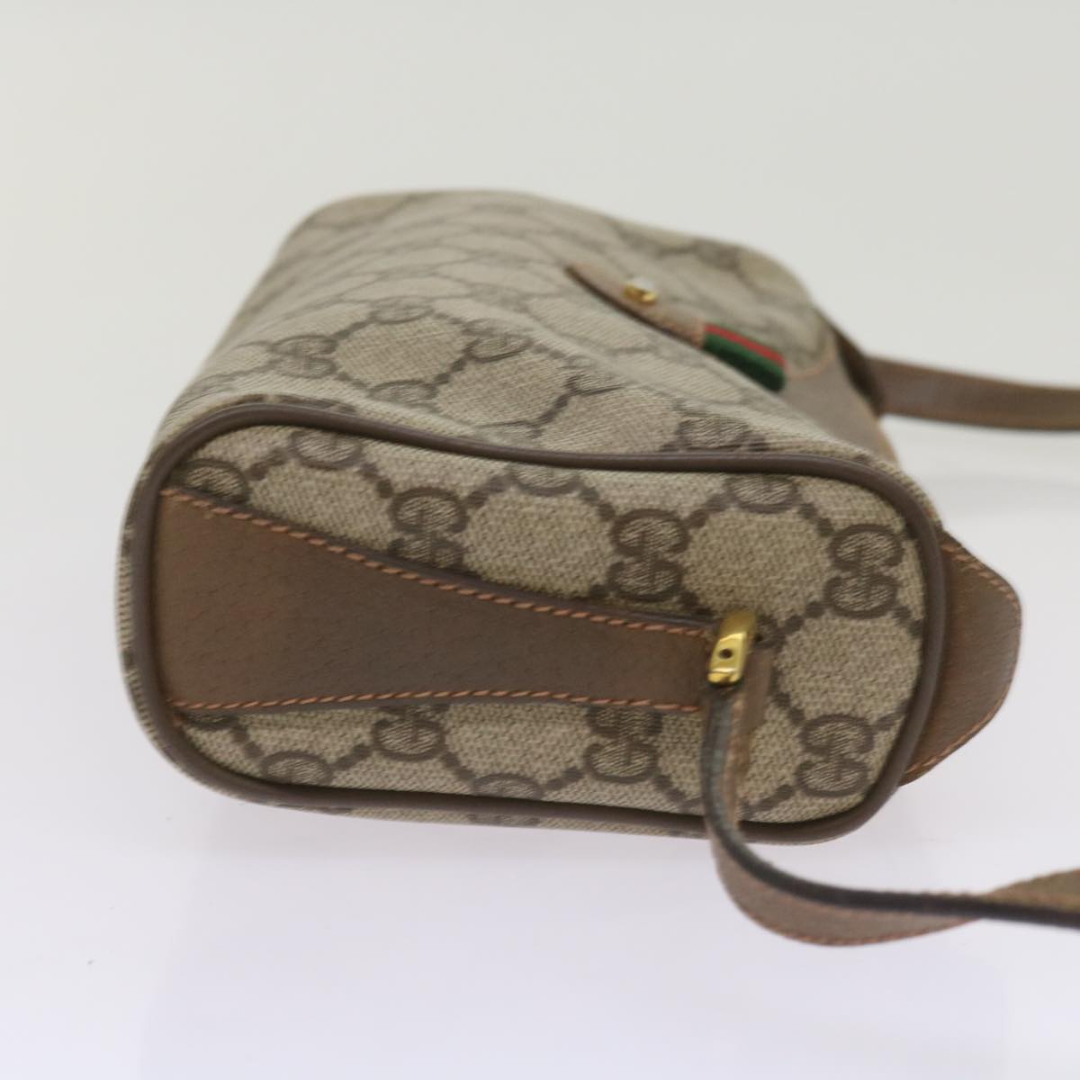 GUCCI GG Supreme Web Sherry Line Shoulder Bag PVC Beige 89 02 018  ep3292