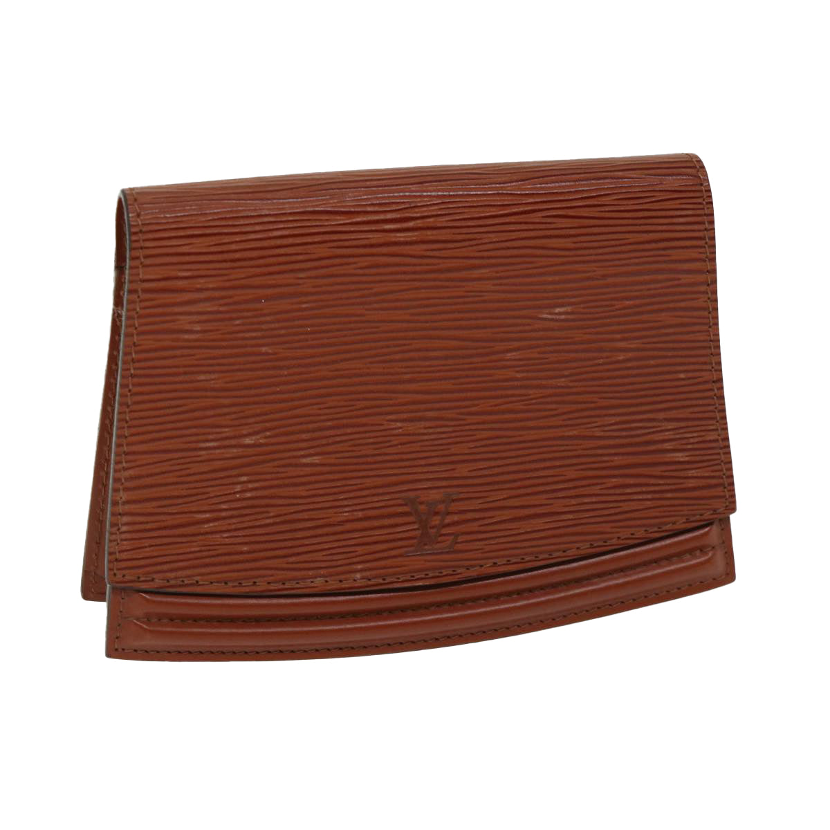 LOUIS VUITTON Epi Tilsitt Pouch Brown M52603 LV ep3395