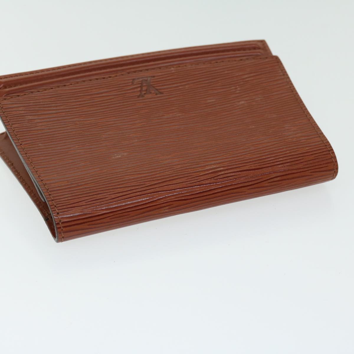 LOUIS VUITTON Epi Tilsitt Pouch Brown M52603 LV ep3395
