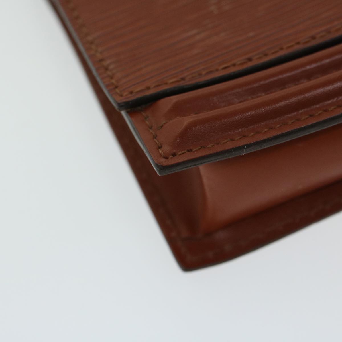 LOUIS VUITTON Epi Tilsitt Pouch Brown M52603 LV ep3395