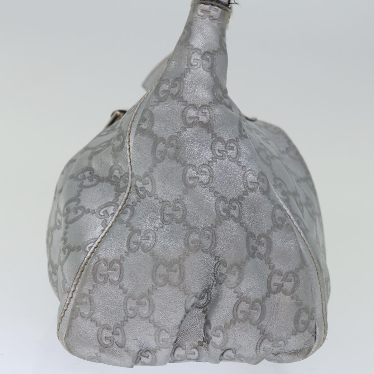 GUCCI GG Canvas Guccissima Hand Bag Silver 190525  ep3397