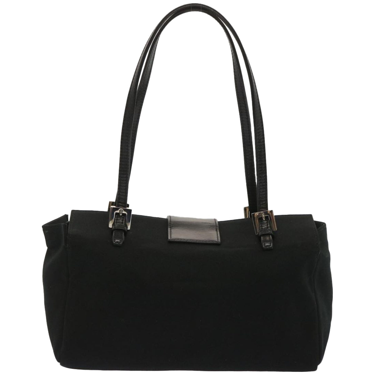 Luxury FendiMamma Baguette Shoulder Bag Nylon Blackep3486