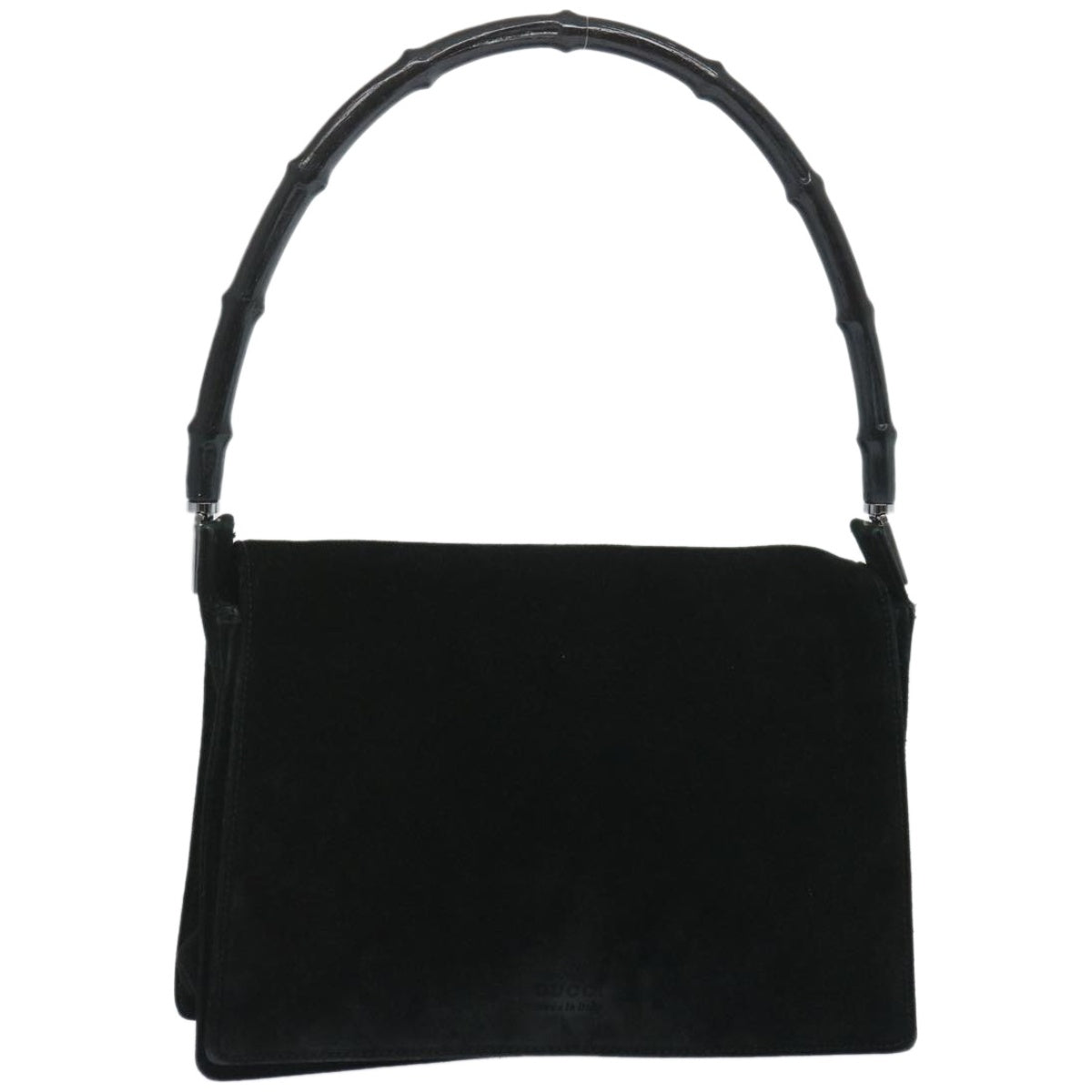 GUCCI Bamboo Hand Bag Suede Black 001 3239  ep3491