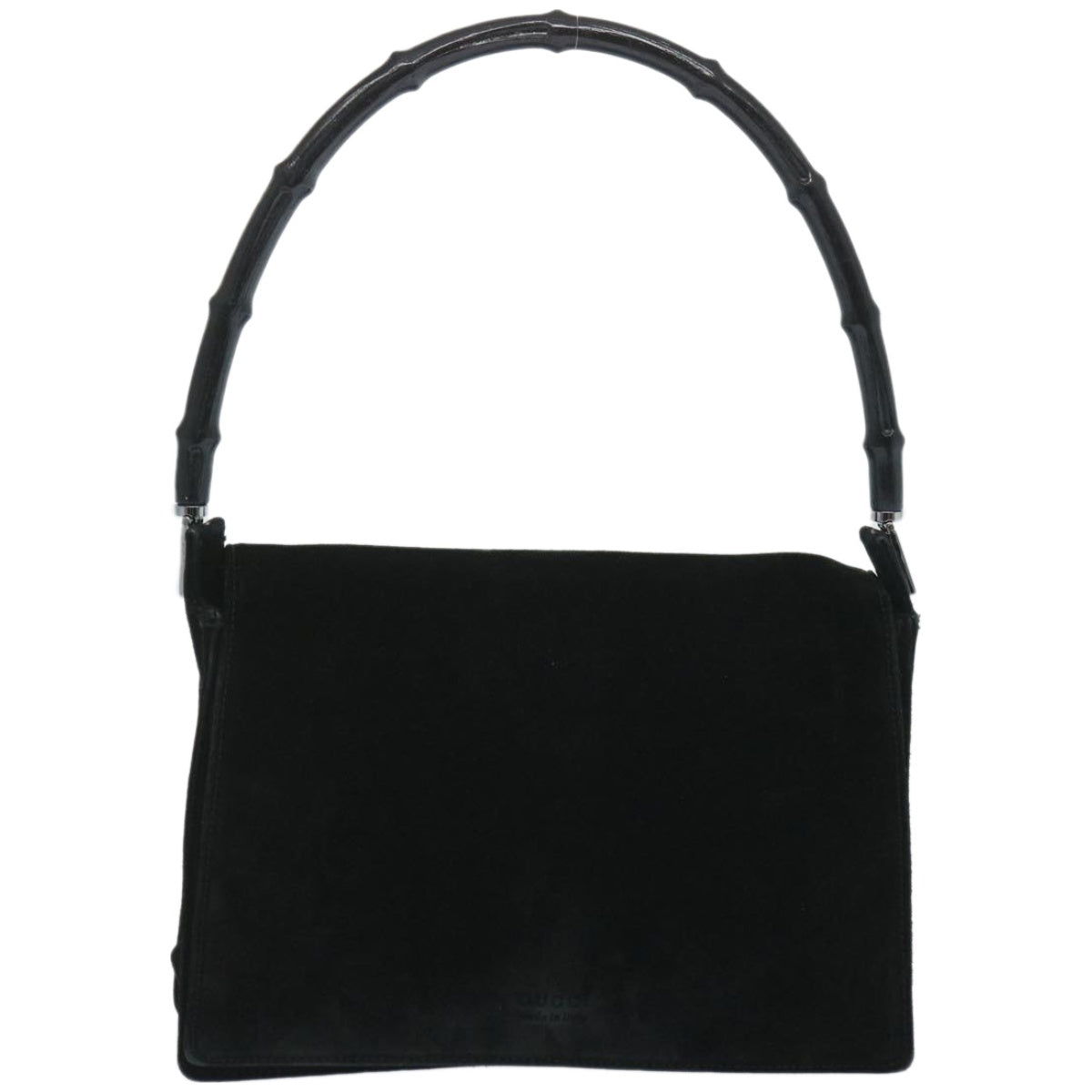 GUCCI Bamboo Hand Bag Suede Black 001 3239  ep3491