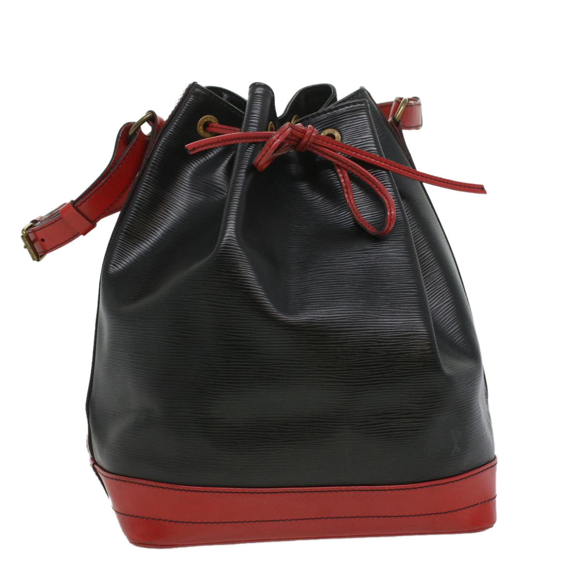 LOUIS VUITTON Epi Noe Shoulder Bag bicolor Black Red M44017 LV ep351