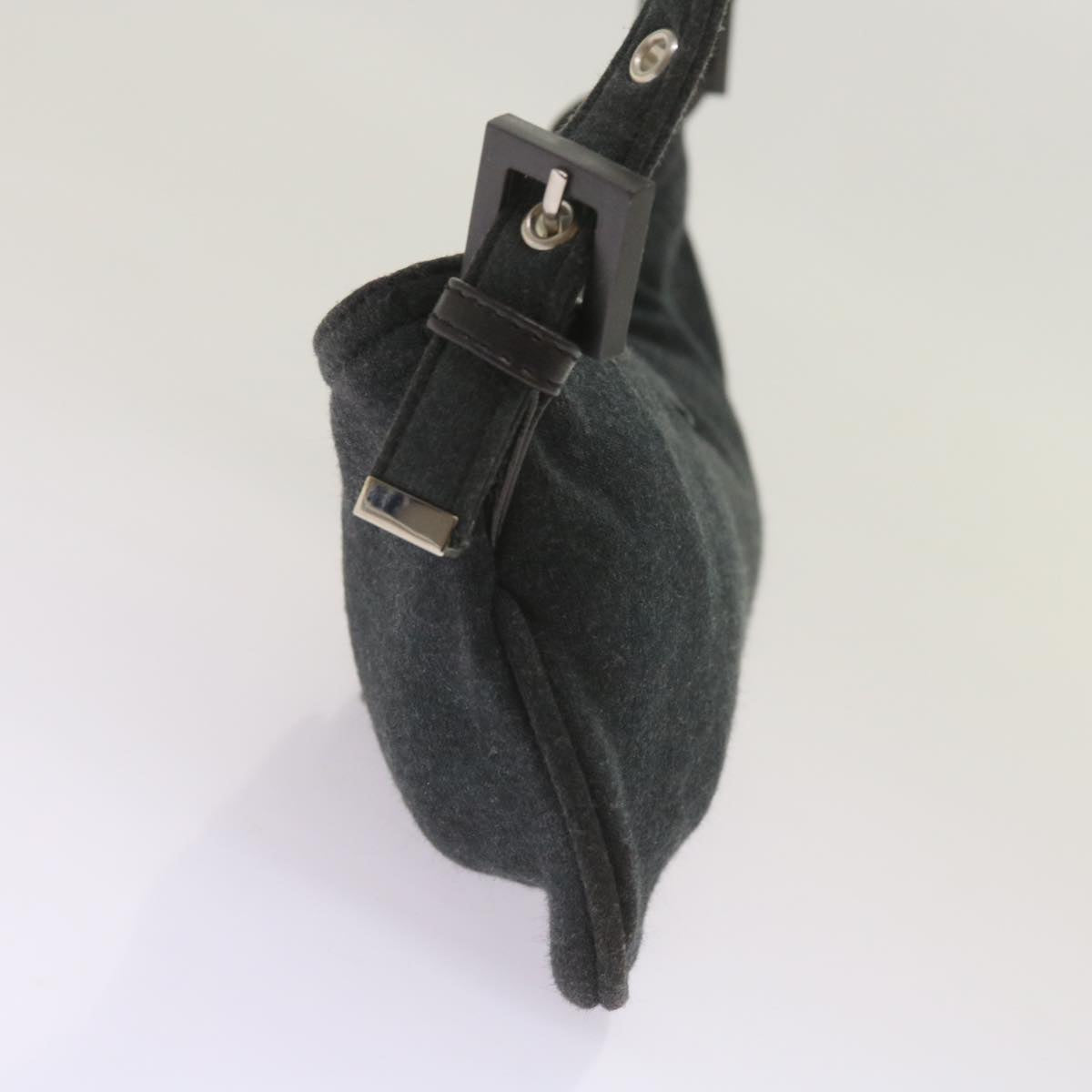 Luxury FendiMamma Baguette Shoulder Bag Cotton Gray 2354 26685 008ep3514