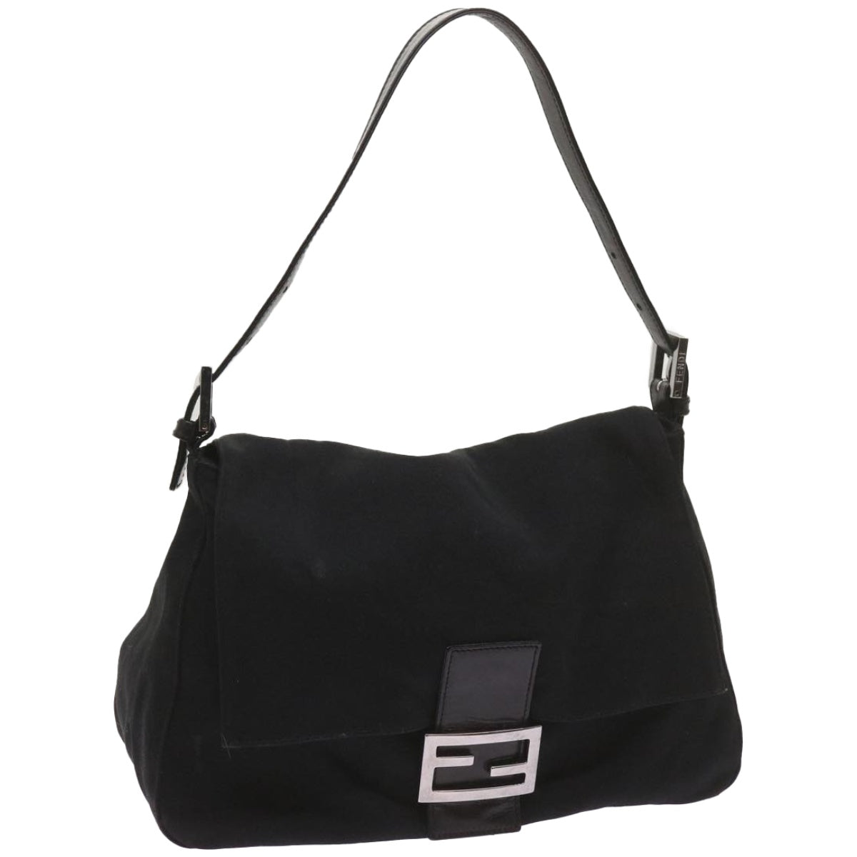 Luxury FendiMamma Baguette Shoulder Bag Nylon Black 2321 26325 079ep3515