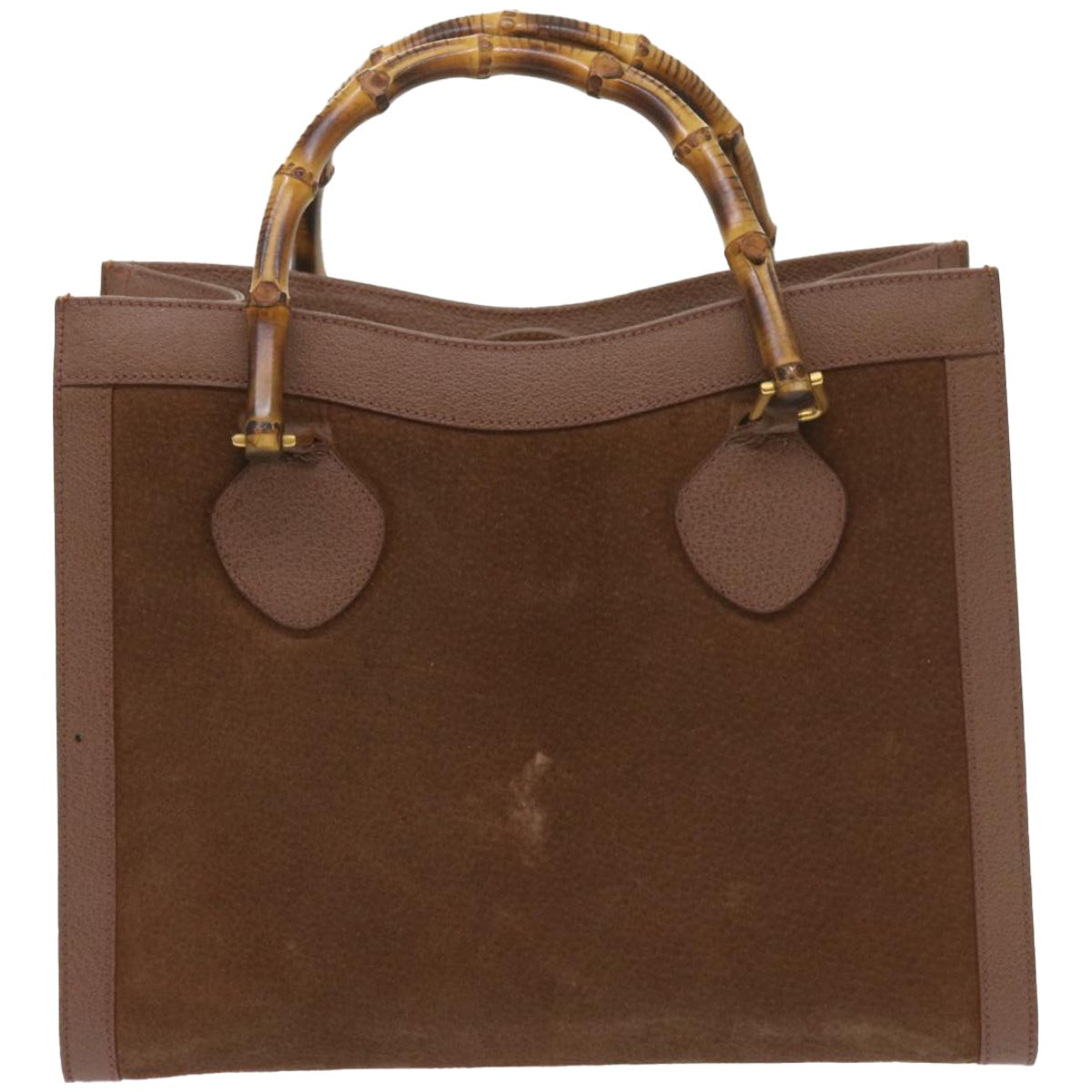 GUCCI Bamboo Hand Bag Suede Brown 002 1095  ep3536
